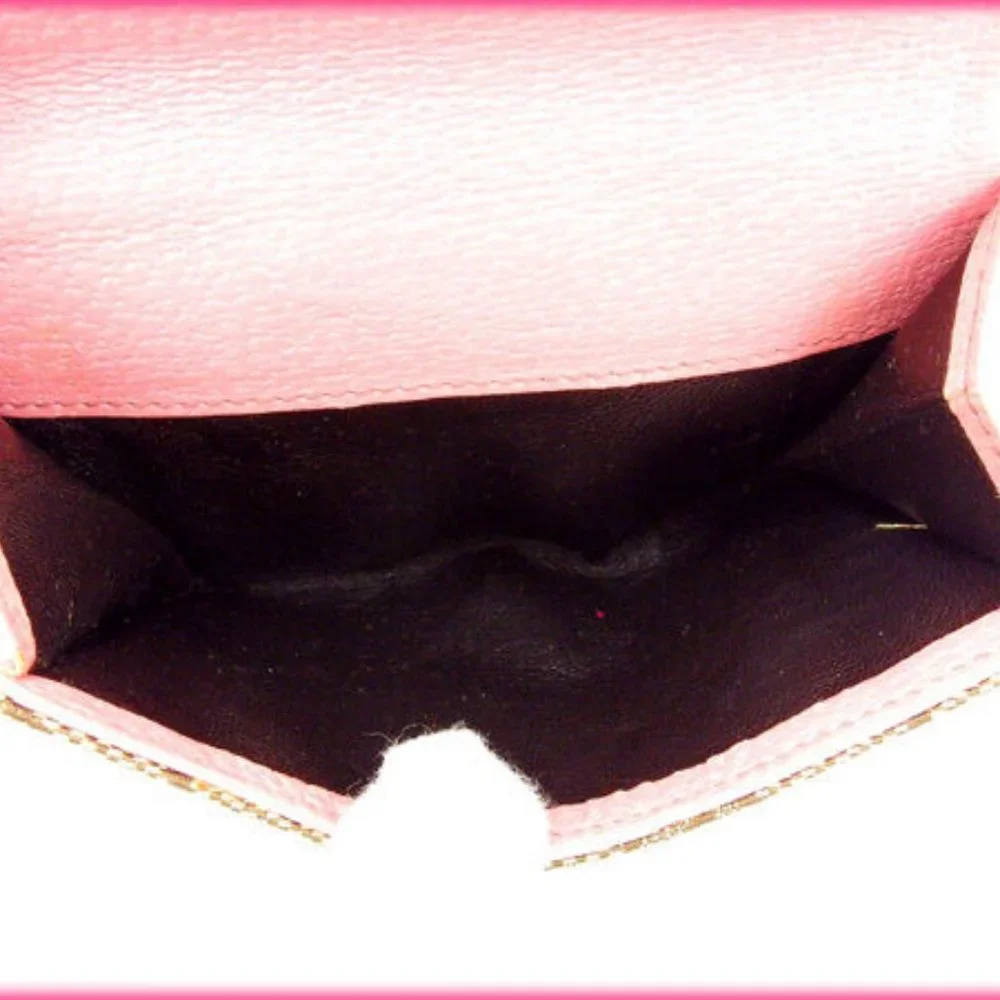 Gucci Wallet Purse Folding wallet GG Pink Beige Woman Authentic Used - Picture 4 of 5